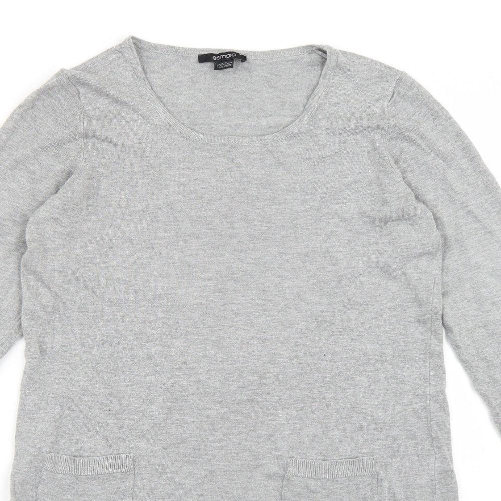 ESMARA Womens Grey  Knit Jumper Dress  Size 10