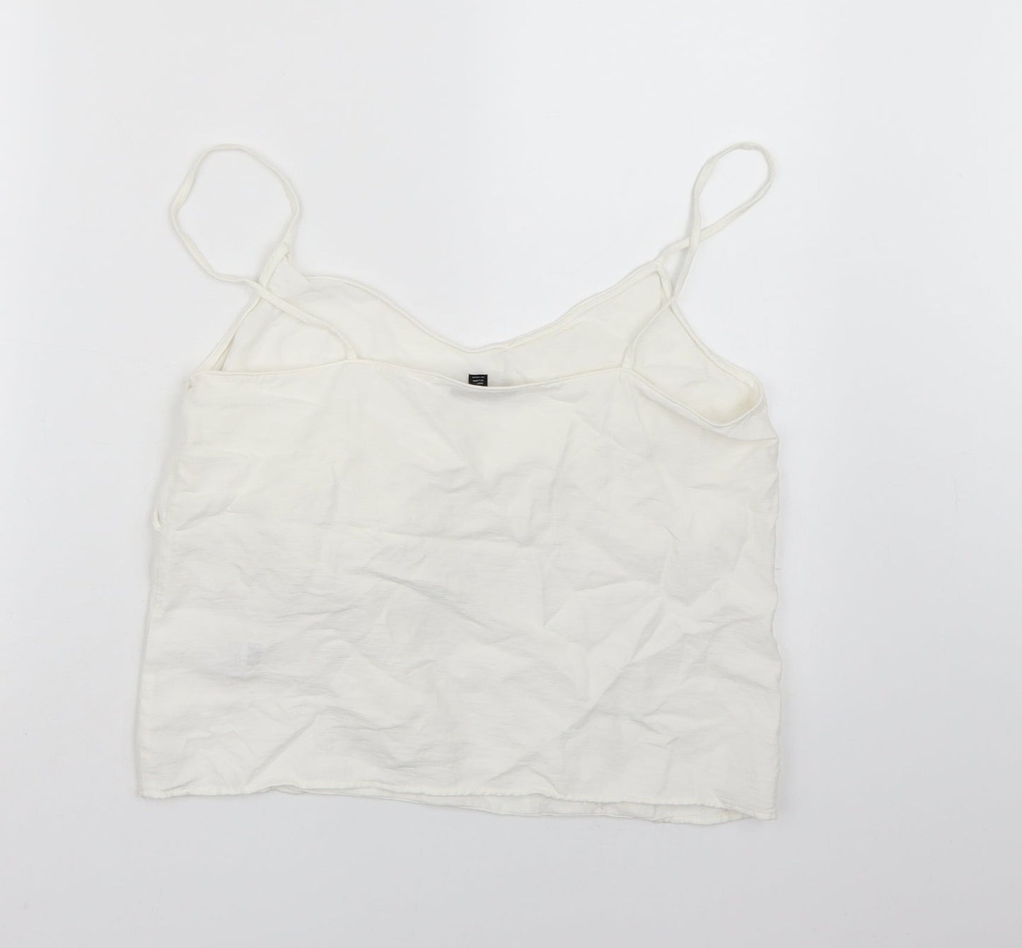 Womens UK Size 12 Topshop White Camisole Tank