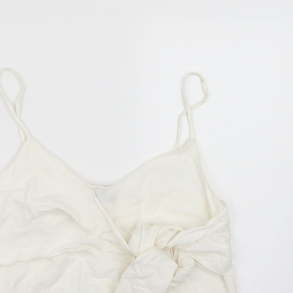 Womens UK Size 12 Topshop White Camisole Tank
