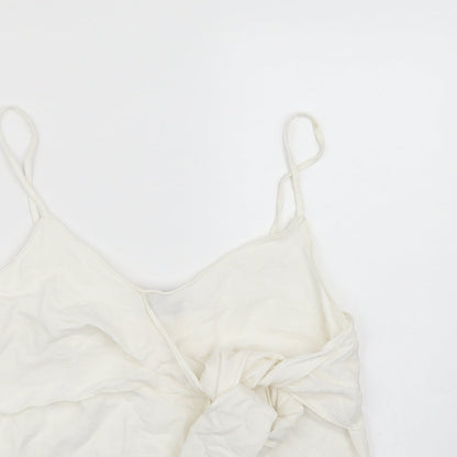 Womens UK Size 12 Topshop White Camisole Tank