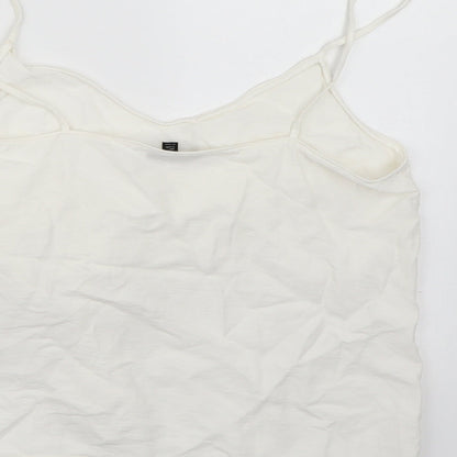 Womens UK Size 12 Topshop White Camisole Tank