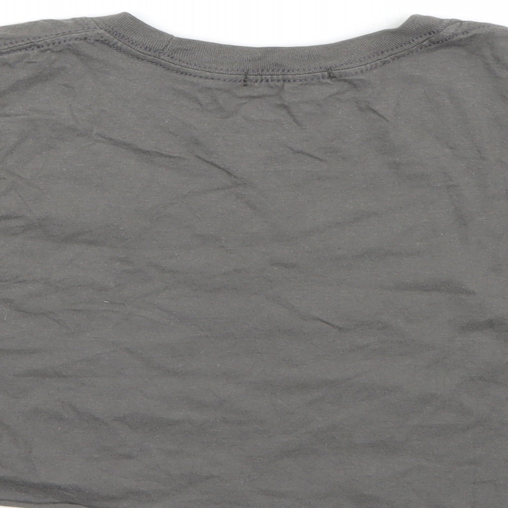 Womens UK Size S PRETTYLITTLETHING Grey Cropped T-Shirt