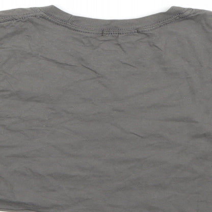 Womens UK Size S PRETTYLITTLETHING Grey Cropped T-Shirt