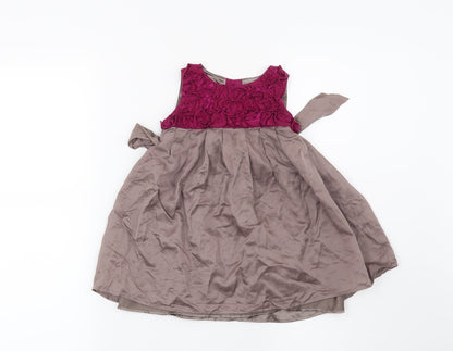 Monsoon Girls Brown   Shift  Size 6-9 Months