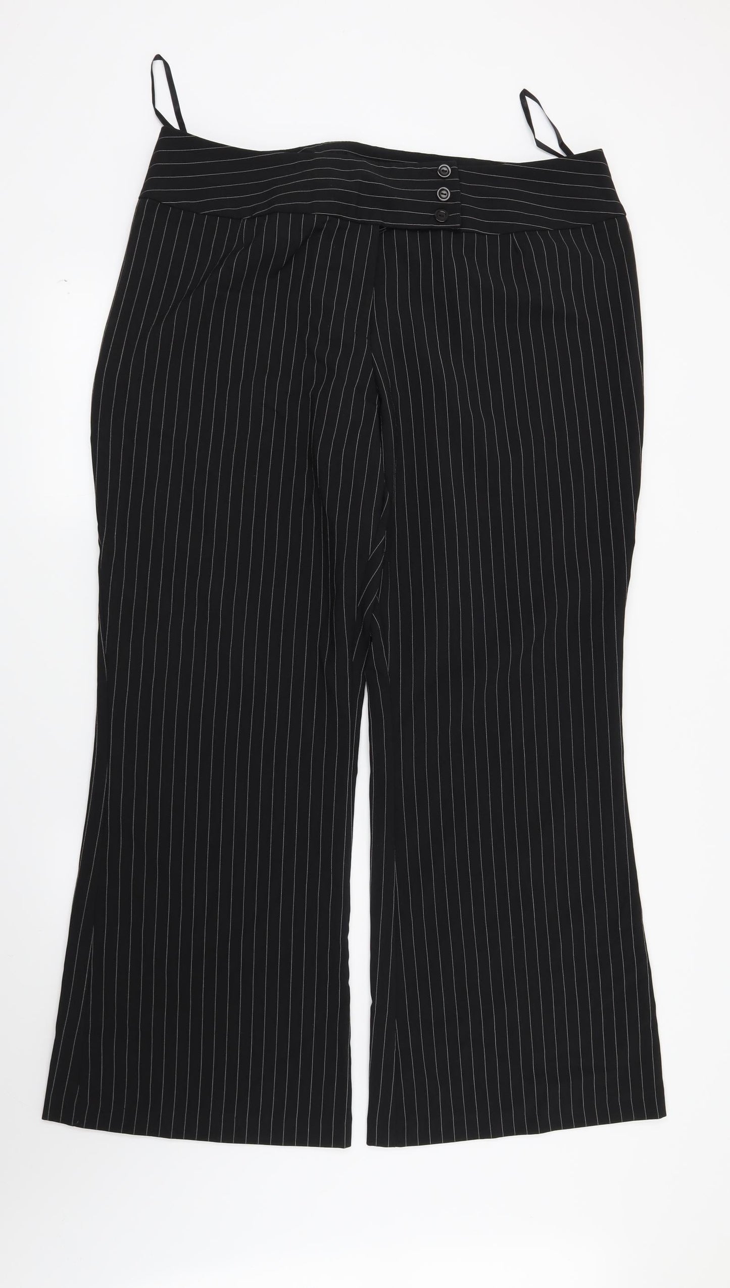 Womens UK Size 20 Kit Regular Fit  Black Trousers