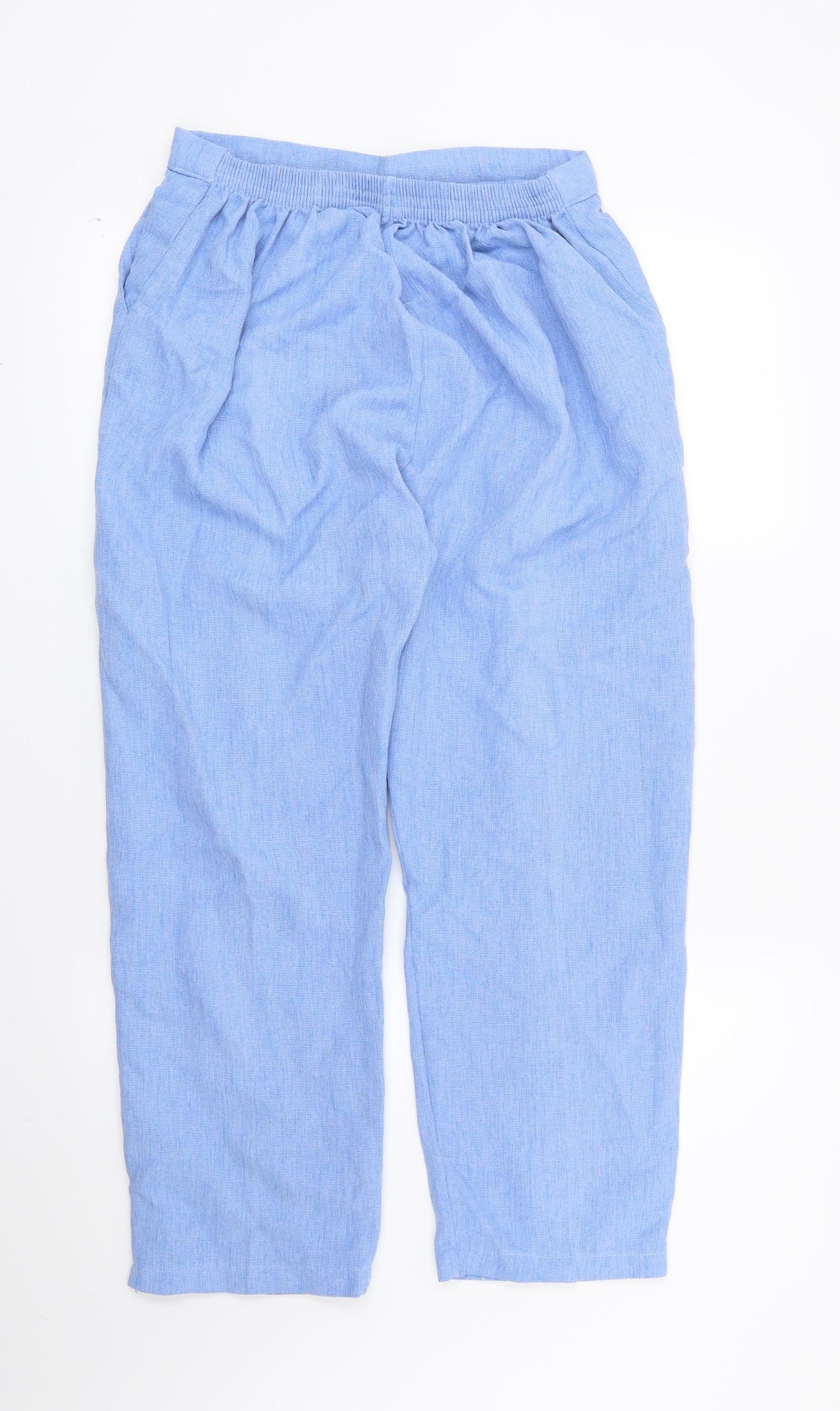 Womens UK Size 14 Preworn Regular Fit  Blue Trousers