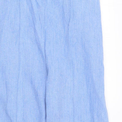 Womens UK Size 14 Preworn Regular Fit  Blue Trousers
