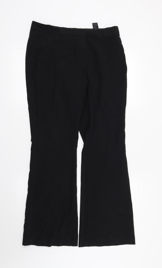 Womens UK Size 12 Marks and Spencer Regular Fit  Black Trousers