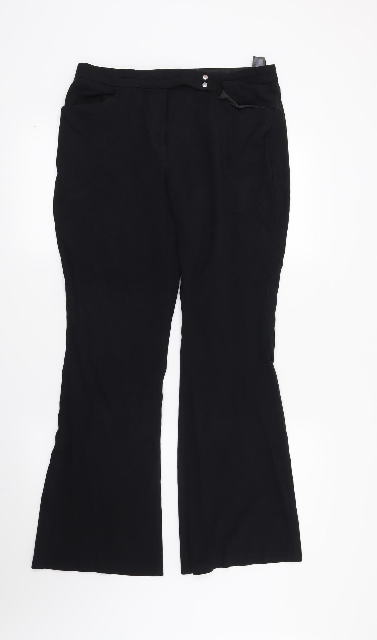 Womens UK Size 12 Marks and Spencer Regular Fit  Black Trousers