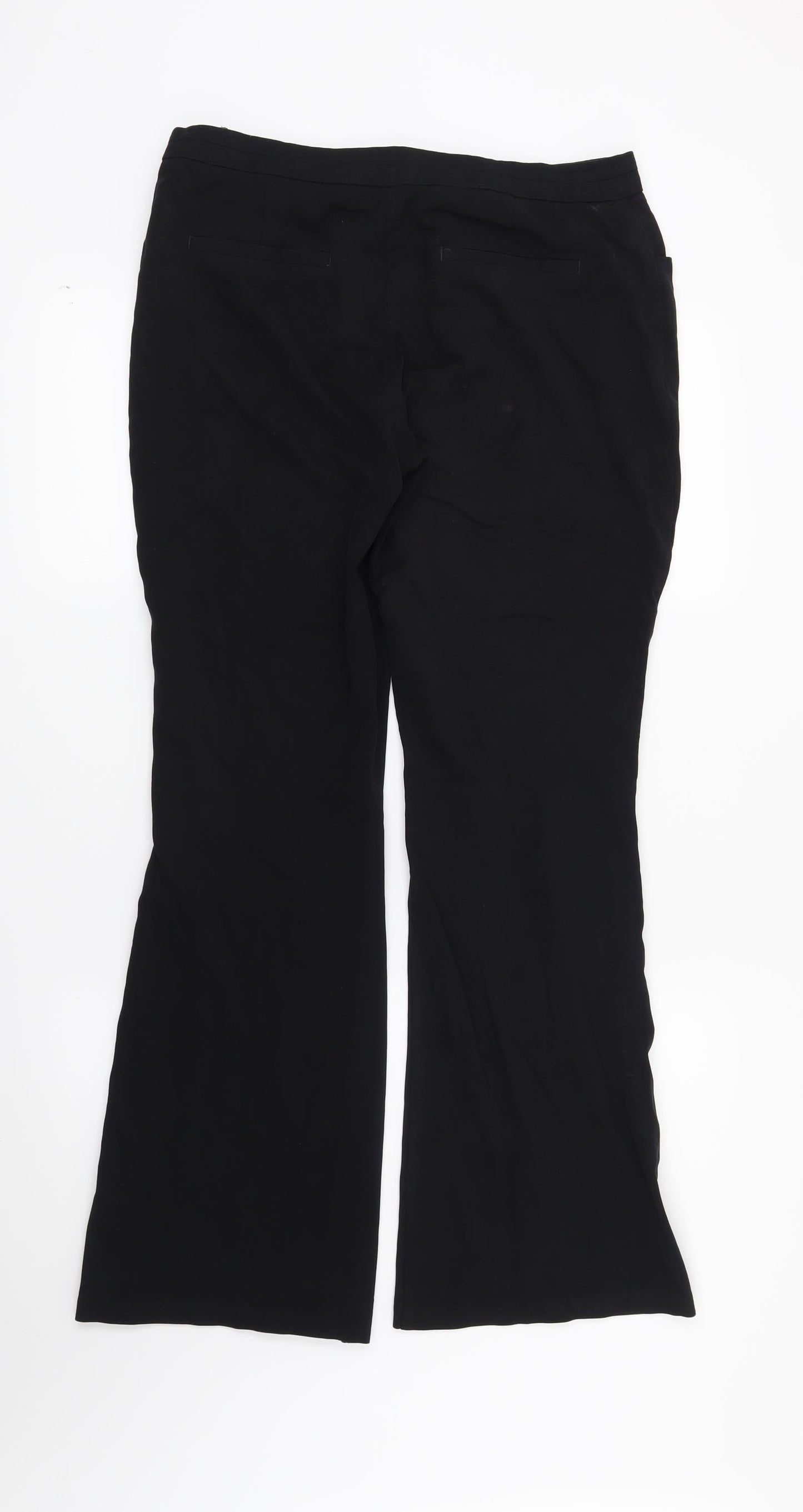 Womens UK Size 12 Marks and Spencer Regular Fit  Black Trousers