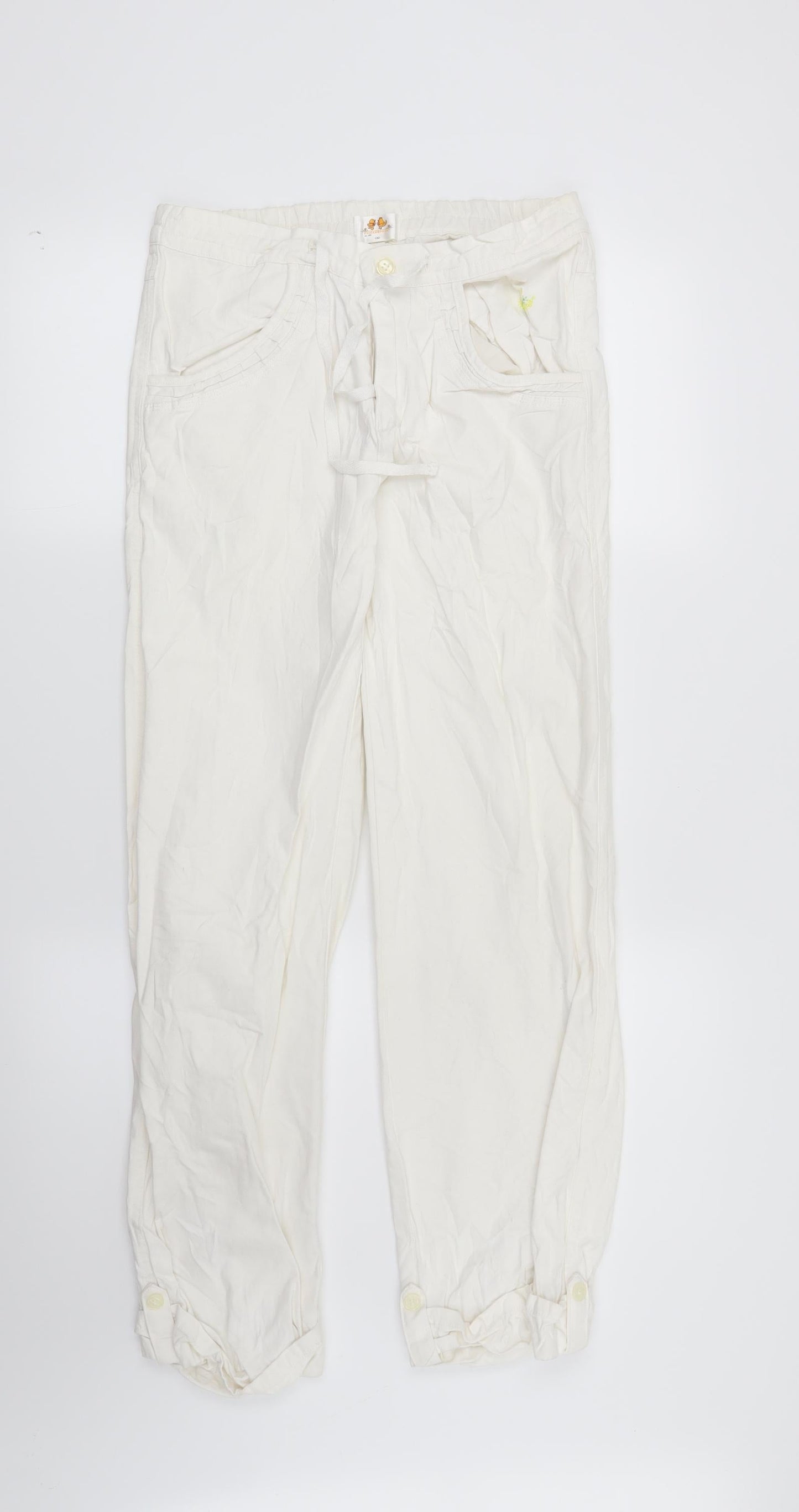 Womens UK Size 28 in Preworn Regular Fit  White Trousers