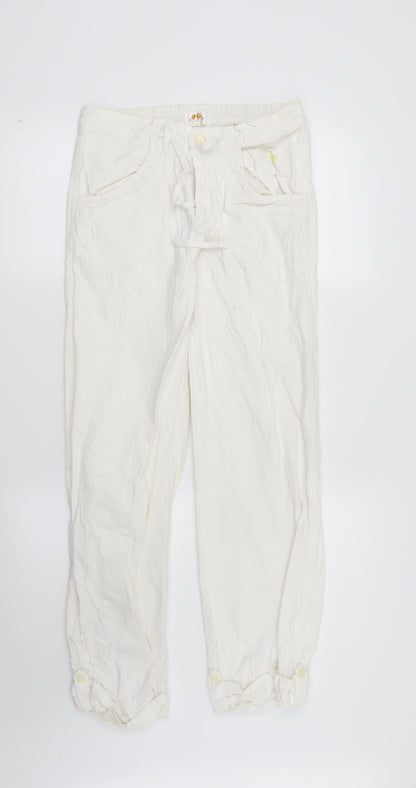 Womens UK Size 28 in Preworn Regular Fit  White Trousers