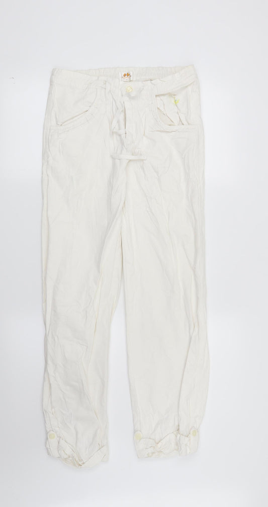 Womens UK Size 28 in Preworn Regular Fit  White Trousers
