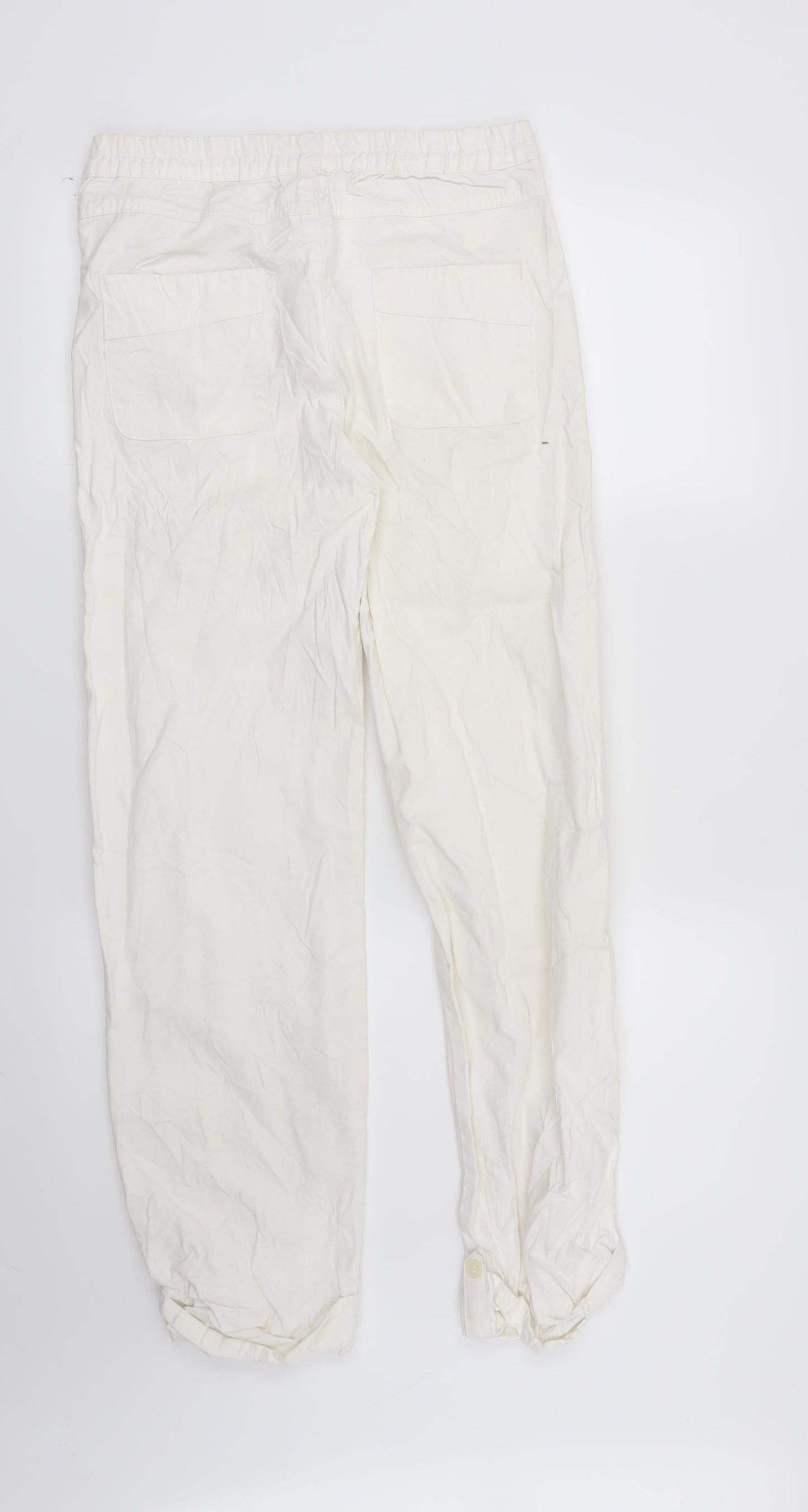 Womens UK Size 28 in Preworn Regular Fit  White Trousers
