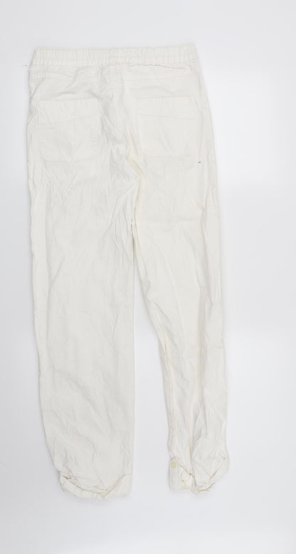 Womens UK Size 28 in Preworn Regular Fit  White Trousers