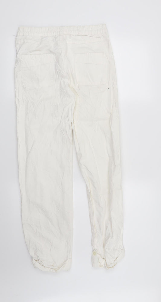 Womens UK Size 28 in Preworn Regular Fit  White Trousers