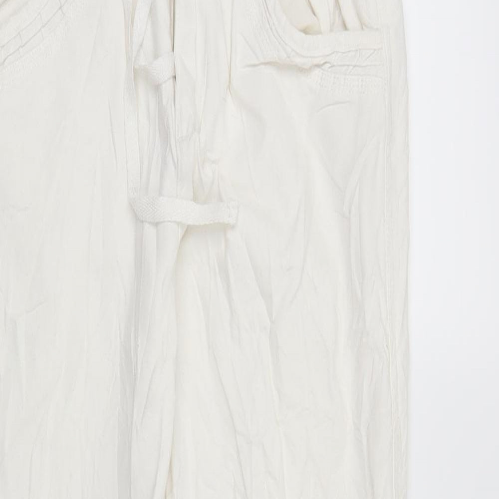 Womens UK Size 28 in Preworn Regular Fit  White Trousers