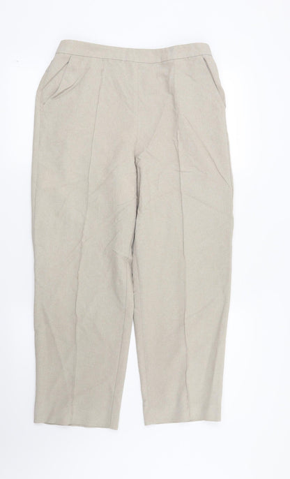 Womens UK Size 12 Isle Regular Fit  Beige Trousers