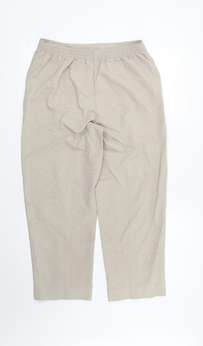 Womens UK Size 12 Isle Regular Fit  Beige Trousers