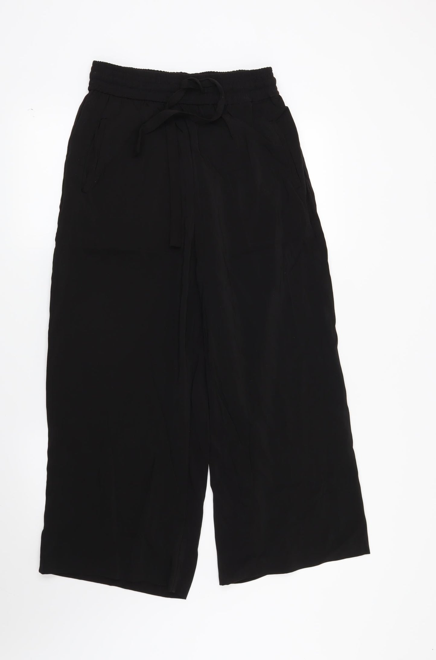 Womens UK Size S Zara Regular Fit  Black Trousers
