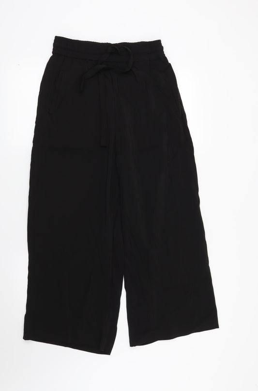 Womens UK Size S Zara Regular Fit  Black Trousers