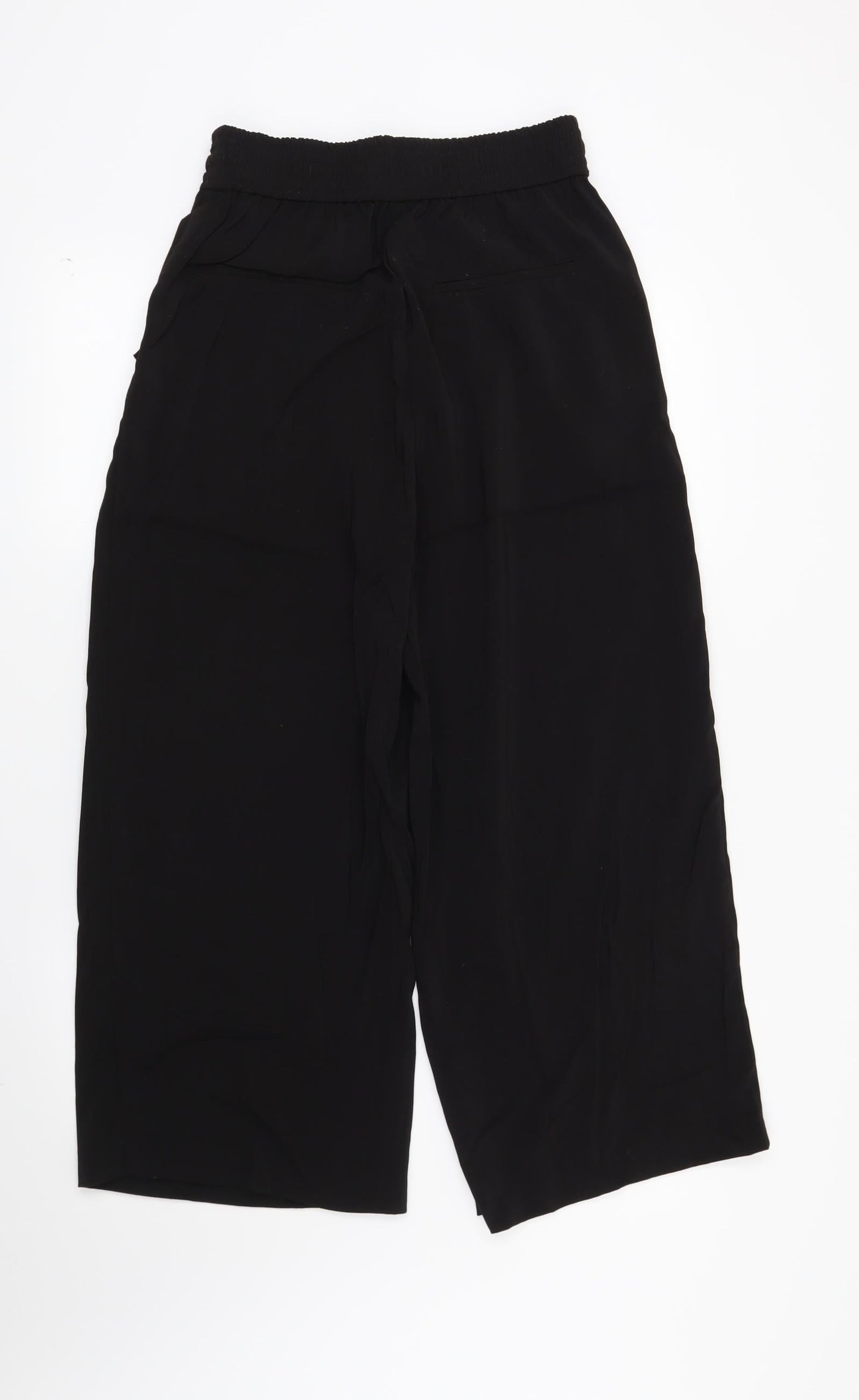 Womens UK Size S Zara Regular Fit  Black Trousers