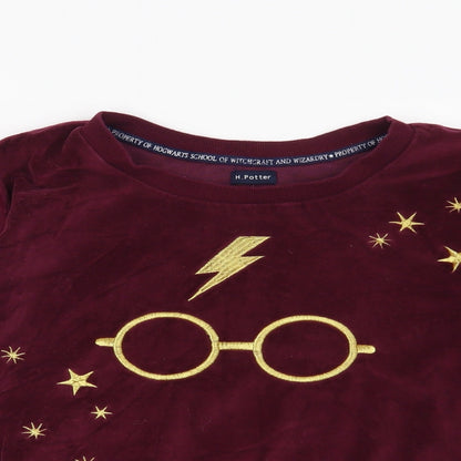 Love to Lounge Womens Red Solid  Top Pyjama Top Size 4  - Harry Potter