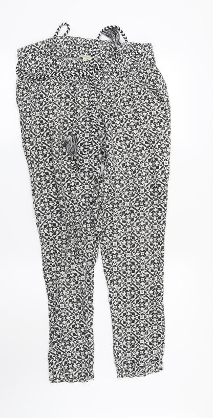 Noppies Womens Black Geometric  Trousers  Size S L27 in