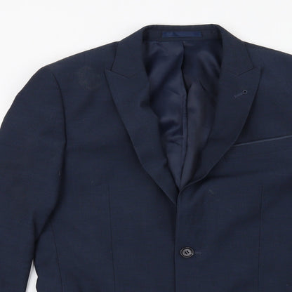 Mens UK Size 36 Cedar Wood State Regular Blue Suit Jacket