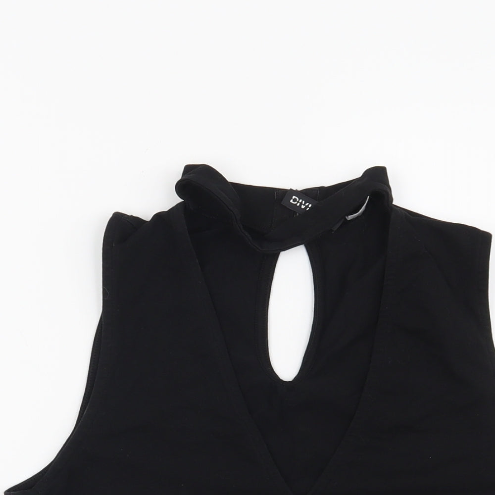 Womens UK Size M H&M Black Basic Blouse