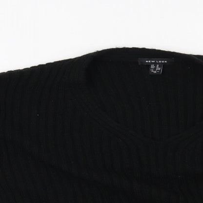 New Look Womens Black Striped  Pullover Jumper Size M