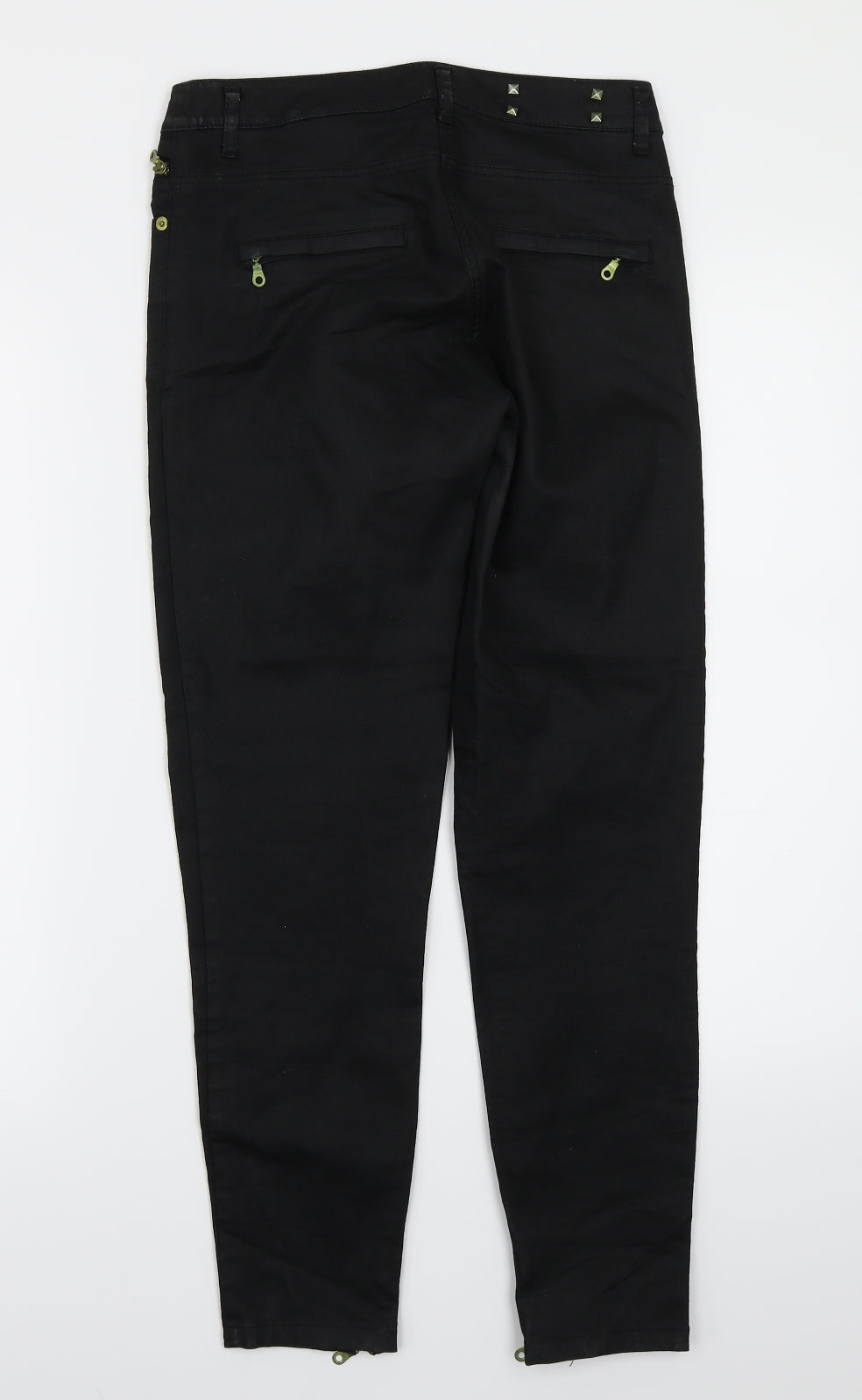 Womens UK Size 4 H&M Regular Fit Straight Black Jeans