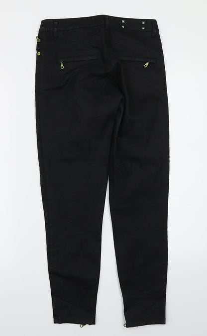 Womens UK Size 4 H&M Regular Fit Straight Black Jeans