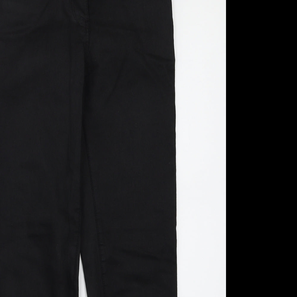 Womens UK Size 4 H&M Regular Fit Straight Black Jeans