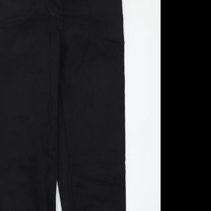 Womens UK Size 4 H&M Regular Fit Straight Black Jeans