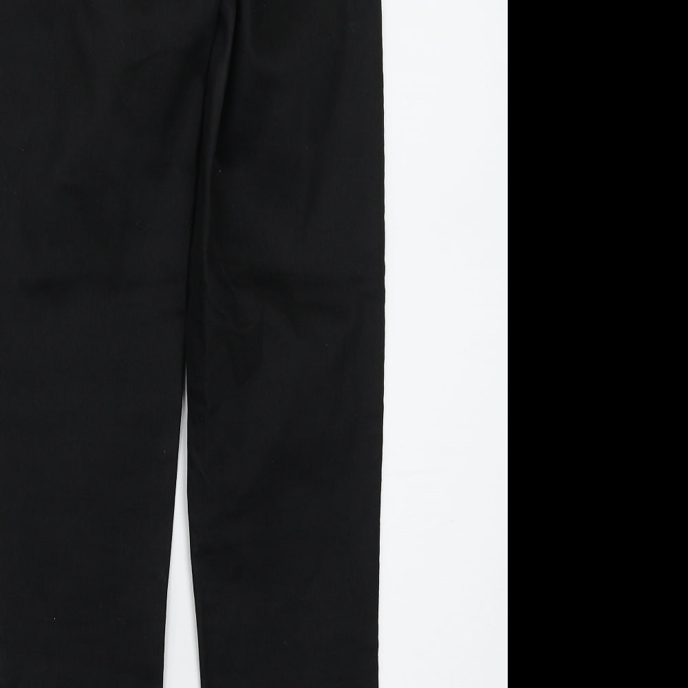 Womens UK Size 4 H&M Regular Fit Straight Black Jeans