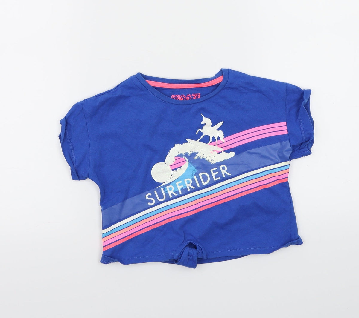 Marks & Spencer Girls Blue   Basic T-Shirt Size 4-5 Years