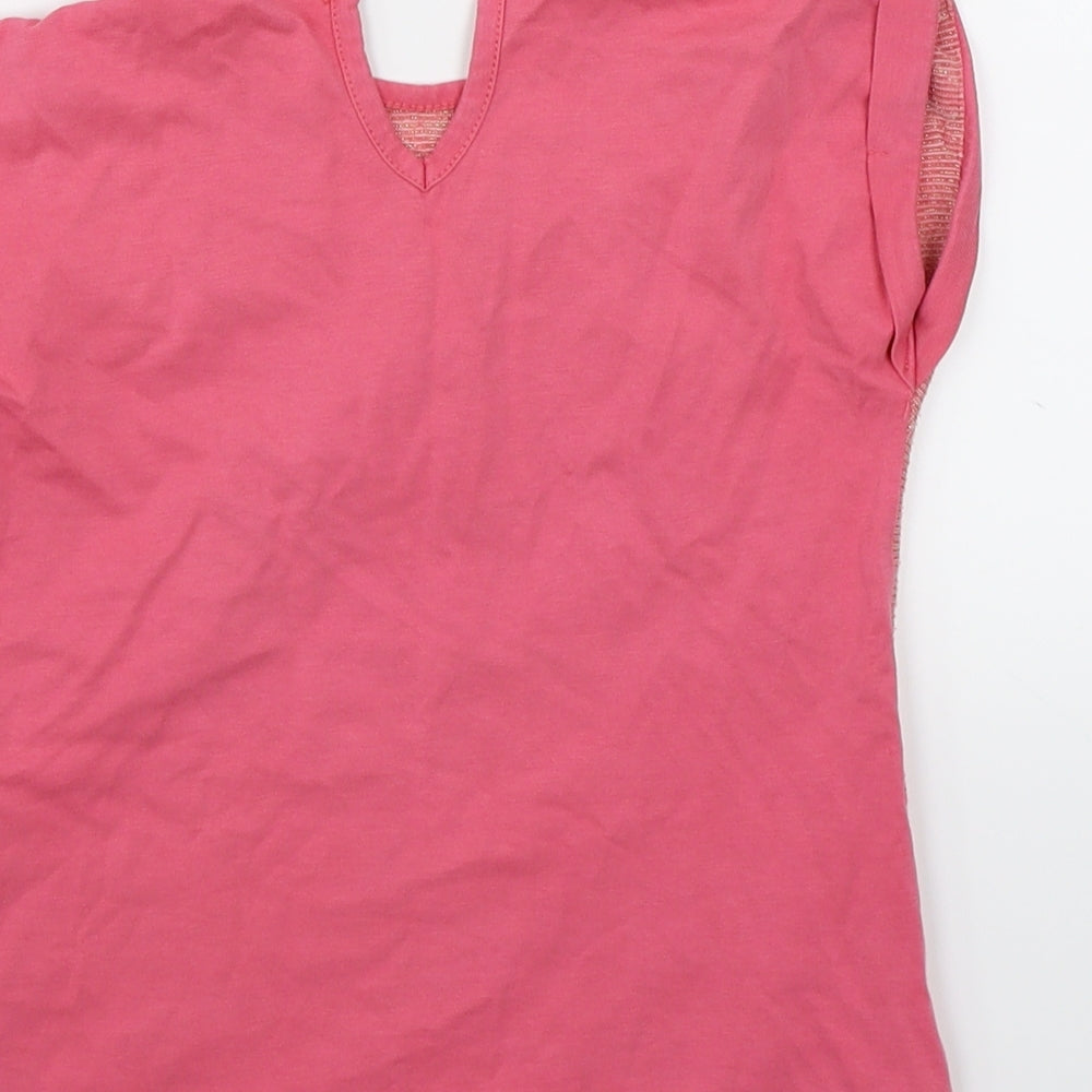 M&Co Girls Pink   Basic T-Shirt Size 5-6 Years