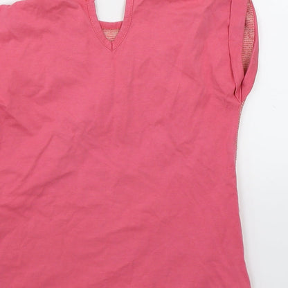 M&Co Girls Pink   Basic T-Shirt Size 5-6 Years