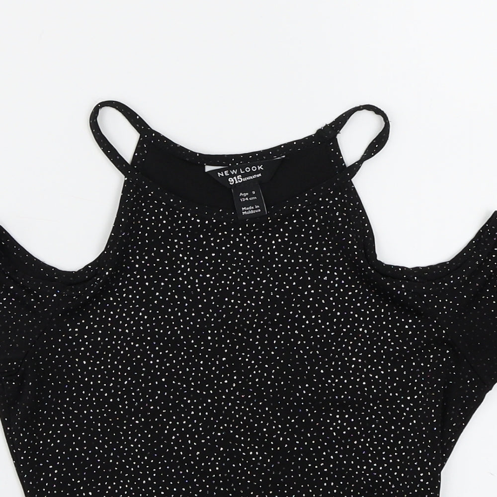 New Look Girls Black   Basic T-Shirt Size 9 Years