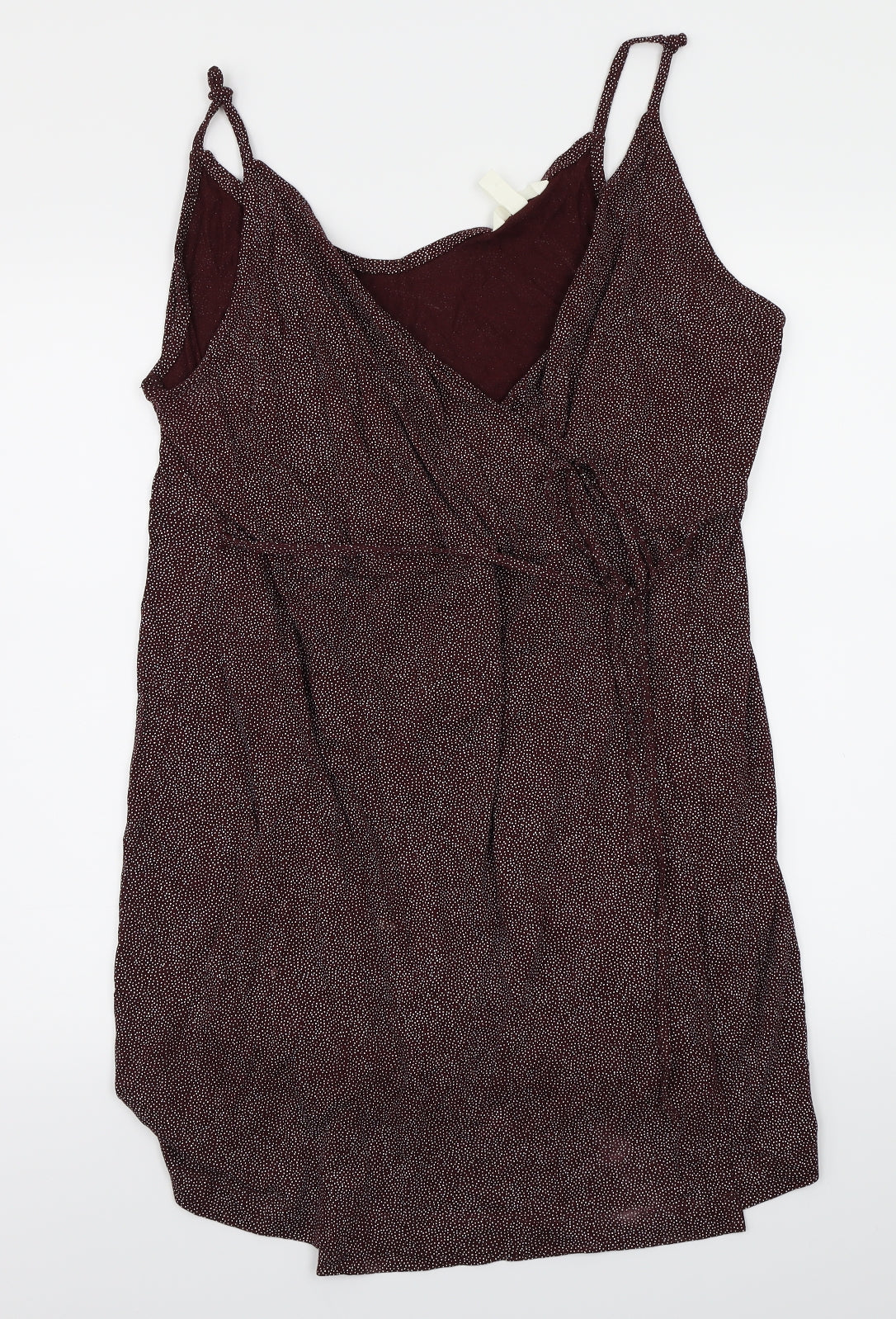 H&M Womens Purple Polka Dot Rayon A-Line  Size L