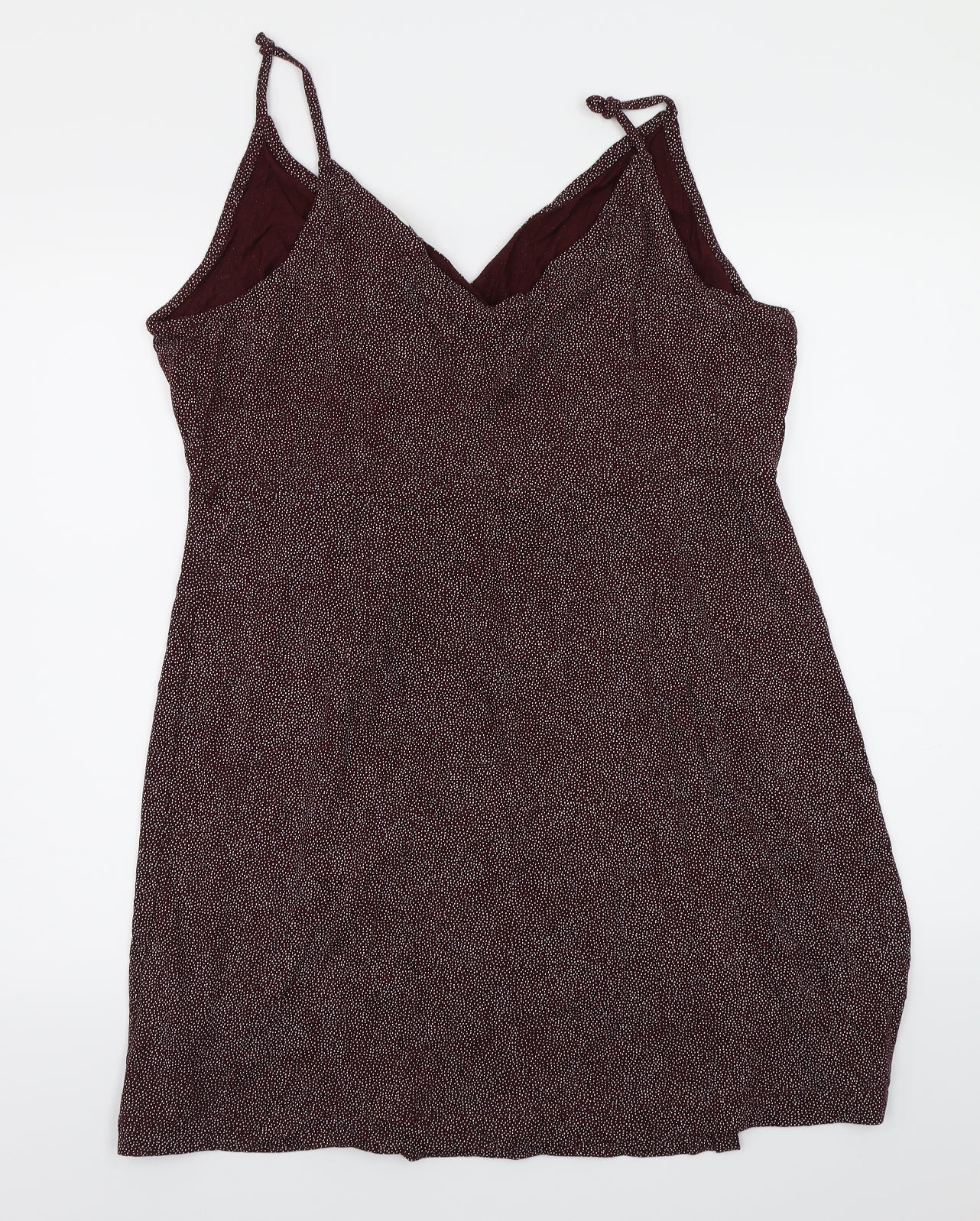 H&M Womens Purple Polka Dot Rayon A-Line  Size L
