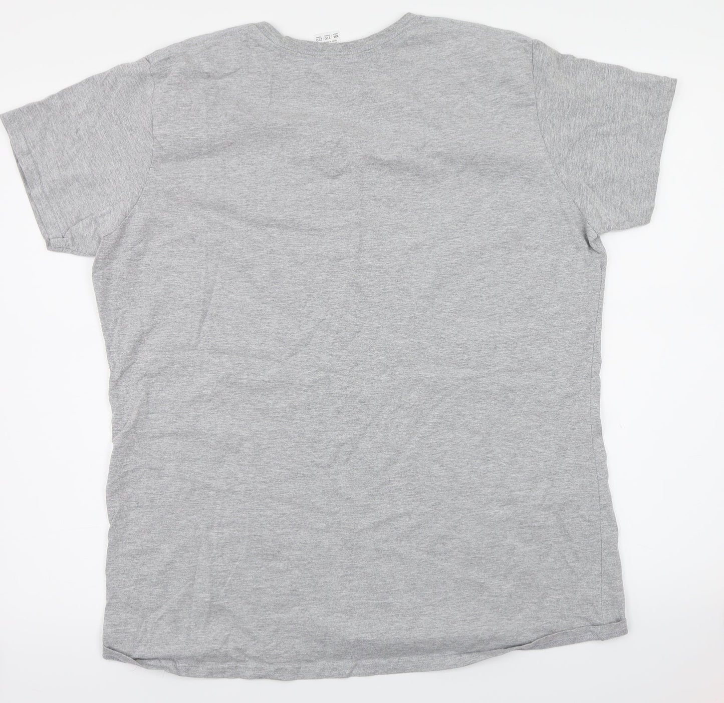 Womens UK Size 2XL Gildan Grey Basic T-Shirt