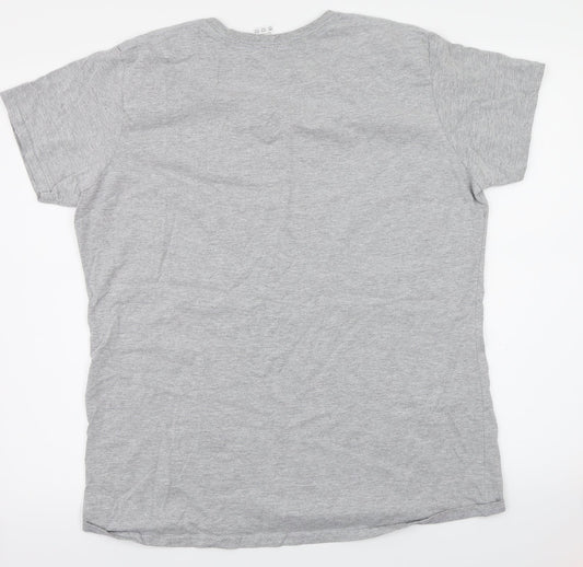 Womens UK Size 2XL Gildan Grey Basic T-Shirt