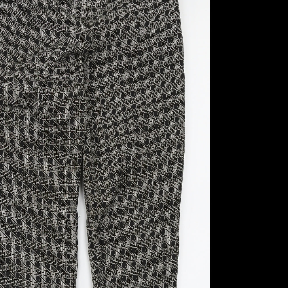 Womens UK Size 8 Oasis Regular Fit  Black Trousers