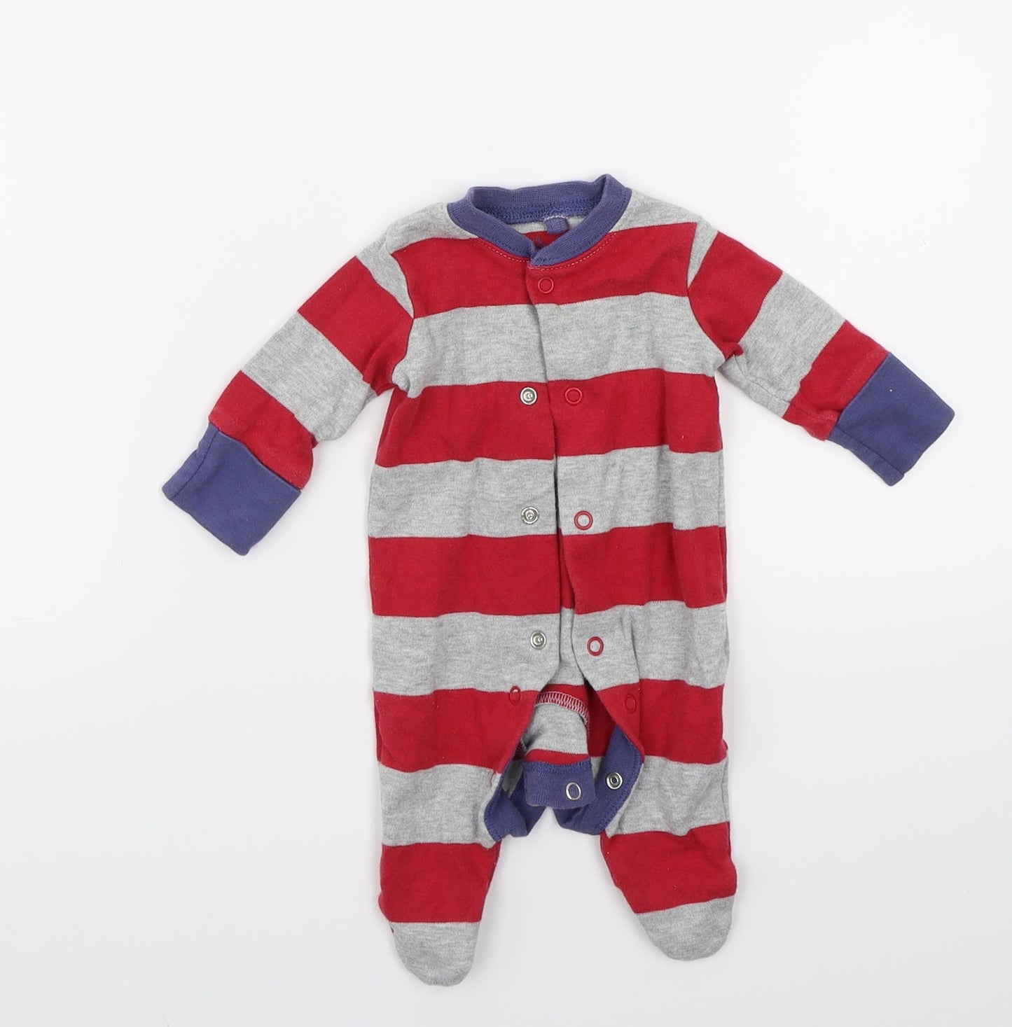 NEXT Baby Grey Striped  Babygrow One-Piece One Size