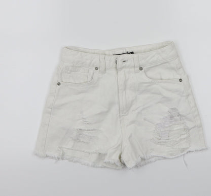 Boohoo Womens White   Bermuda Shorts Size 6