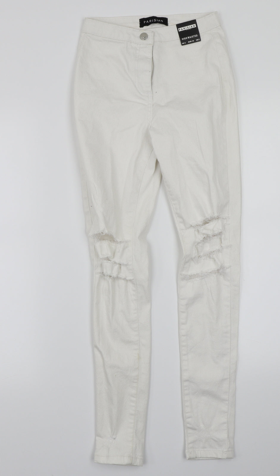 Parisian Womens White   Skinny Jeans Size 6 L27 in