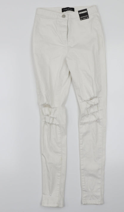 Parisian Womens White   Skinny Jeans Size 6 L27 in