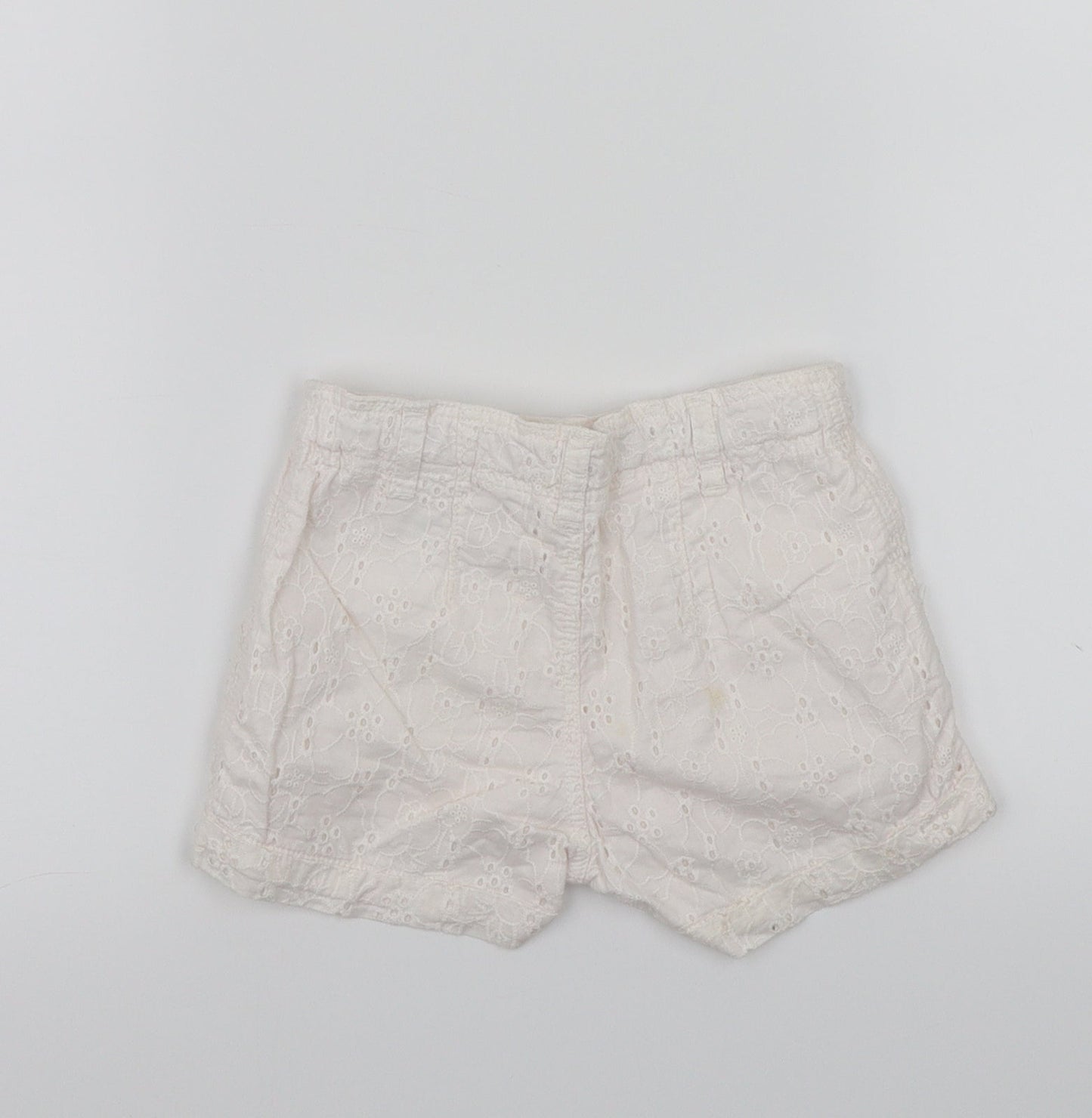 H&M Girls White Floral  Cropped Trousers Size 24 Months